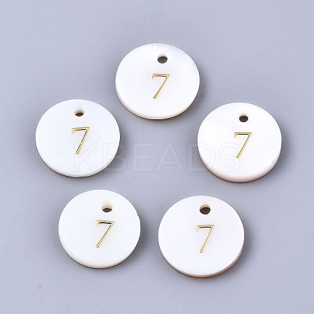 Natural Freshwater Shell Charms SHEL-Q023-07-1