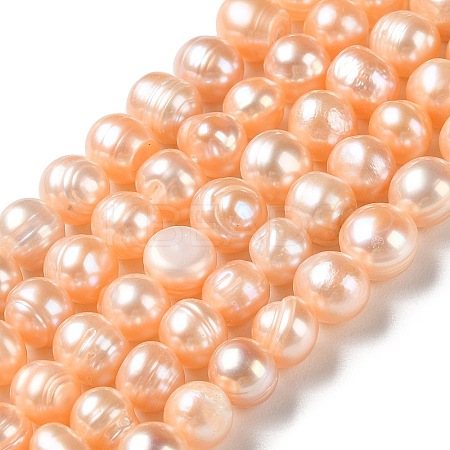 Natural Cultured Freshwater Pearl Beads Strands PEAR-E018-19B-1
