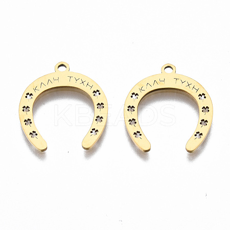 201 Stainless Steel Pendants STAS-Q240-028G-1