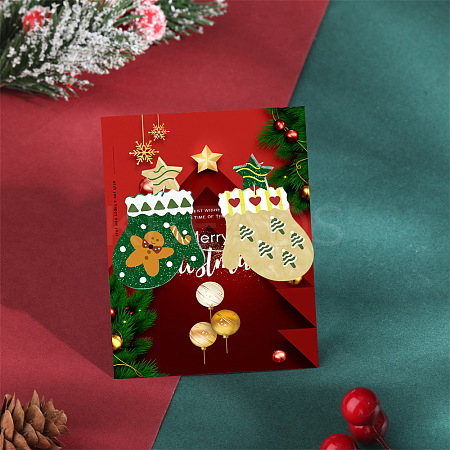 Christmas Theme Acrylic Dangle Stud Earrings FS-WG16439-04-1