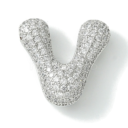 Rack Plating Brass Cubic Zirconia Pendants KK-S378-02P-V-1