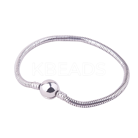 304 Stainless Steel European Style Bracelets for Jewelry Making STAS-PH0006-01A-1