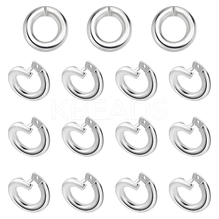 15Pcs 925 Sterling Silver Open Jump Rings STER-PH0001-41-1