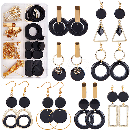 SUNNYCLUE DIY Geometry Dangle Earring Making Kits DIY-SC0019-59-1