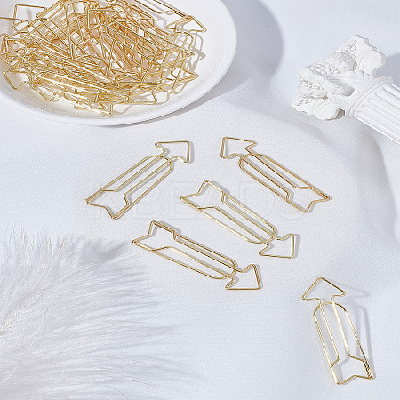 24Pcs Arrow Shape Iron Paper Clips AJEW-LP0005-83-1