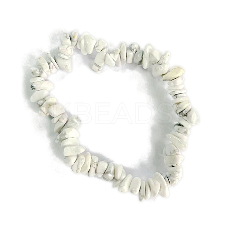 Natural Howlite Stretch Bracelets LS-PW-WG56138-40-1