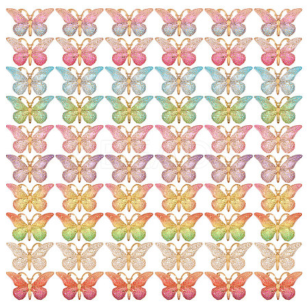 60Pcs 10 Colors Resin Pendants RESI-CA0001-81-1