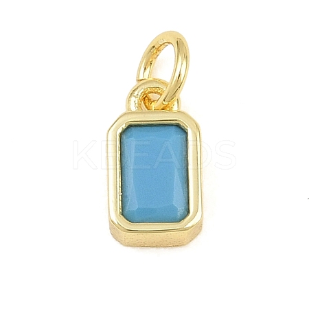 Brass Pave Sky Blue Cubic Zirconia Charms CU-CBA4A93-02I-G-1