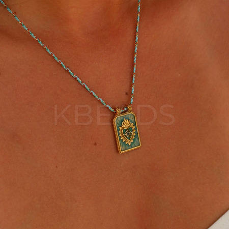 Brass and Enamel Pendant Necklaces FS-WG2CA9F-05-1