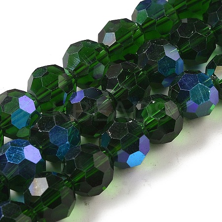 Electroplate Transparent Glass Beads Strands EGLA-A035-T10mm-L10-1