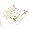 Cubic Zirconia & Shell Pearl Heart Round Pendant & Necklaces & Bracelets Sets SJEW-Q002-02G-2