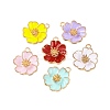 Light Gold Plated Alloy Enamel Pendants ENAM-Z017-14KCG-1