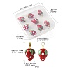 8Pcs Handmade Lampwork Pendants LAMP-FS0001-52B-4
