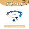 10Pcs Natural Gemstone Beads Stretch Bracelets for Women Men BJEW-HS00011-2