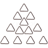 12Pcs Triangle Iron Linking Rings IFIN-CP0002-96B-1