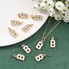 SHEGRACE Brass Micro Pave Clear Cubic Zirconia Pendants XGRQ29352-394G-B-5