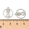 201 Stainless Steel Laser Cut Pendants STAS-P428-10P-03-3