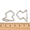 Non-Tarnish 304 Stainless Steel Screw Carabiner Lock Charms STAS-C092-05F-P-3