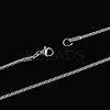 Tarnish Resistant 304 Stainless Steel Snake Chain Necklaces LS-STAS-S029-09-2