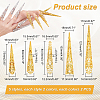 20Pcs 10 Style Hollow out Iron Finger Nail Tip Claw Rings AJEW-PH0004-10-2