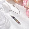 7 Chakra Round Natural Amethyst & Lapis Lazuli & Rose Quartz & Green Aventurine & Dyed Quartz & Carnelian & Synthetic Citrine Dowsing Pendulums PALLOY-JF03658-02-2