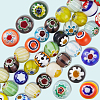 3 Strands Handmade Millefiori Glass Round Bead Strands LAMP-LT0001-16C-7