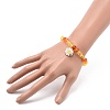 4Pcs 4 Style Acrylic Round Beaded Stretch Bracelets Set BJEW-JB08926-01-4