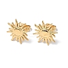 Ion Plating(IP) 304 Stainless Steel Sun Stud Earrings for Women EJEW-F300-10G-1
