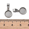 304 Stainless Steel Pendant Cabochon Settings STAS-L282-010P-02-3