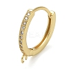 Rack Plating Brass Micro Pave Cubic Zirconia Hoop Earrings Findings KK-K392-33G-1