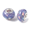 Transparent Resin Rondelle European Beads RESI-S023-03-2
