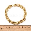 304 Stainless Steel Cable Chain Bracelets for Women BJEW-Q050-01A-G-3