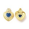Rack Plating Brass & Rhinestone Pendants KK-H438-07G-05-2