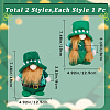 Gorgecraft 2Pcs 2 Style Saint Patrick's Day Cloth Gnome Faceless Doll DJEW-GF0001-63-2
