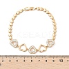 Brass Micro Pave Cubic Zirconia Link Chain Bracelets KK-R217-47G-5