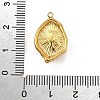 304 Stainless Steel with Natural Mixed Gemstone Pendants  Oval STAS-Z135-08G-4