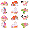 24Pcs 6 Styles Animal Flower Alloy Enamel Pendants ENAM-YW0005-47-1