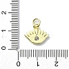 Eye Theme Brass Micro Pave Cubic Zirconia Charms KK-H475-58G-10-3