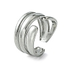 Non-Tarnish 304 Stainless Steel Open Cuff Ring RJEW-L110-010P-1
