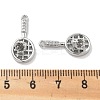 Rack Plating Brass Clear Cubic Zirconia Pendants KK-M102-23G-P-3