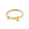 Ion Plating(IP) 304 Stainless Steel Word Adjustable Ring RJEW-L107-030G-2