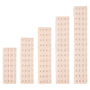 8Pcs 5 Styles Polyester Women's 3 Rows x 7/9/11/13/15 Hooks Longline Corset Bra Extender FIND-BC0004-21B-1