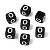 Initial Acrylic Horizontal Hole Beads X-OACR-ZX006-35O-1