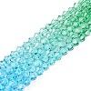 Gradient Color Baking Paint Glass Bead Strands X1-DGLA-A039-T2mm-A018-4