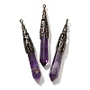 Natural Amethyst Pointed Big Pendants G-P560-02R-21-1