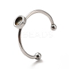 Non-Tarnish 304 Stainless Steel Cuff Ring Findings X-STAS-E044-04P-3