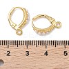 SHEGRACE Brass with Imitation Pearl Leverback Earring Findings XGR0069G-75G-3