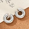 304 Stainless Steel C-Shaped Cuff Earrings for Women EJEW-M068-30P-5