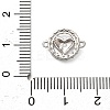 925 Sterling Silver Micro Pave Cubic Zirconia Connector Charms STER-U009-03P-04-3