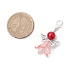 Angel Acrylic & Glass Pearl Pendant Decorations X2-HJEW-JM02364-02-3